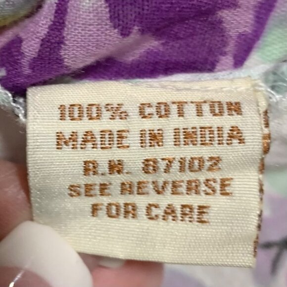 Floral Embroidered Boho Cottagecore Blouse 100% Cotton Lightweight L Romantic - Picture 8 of 11